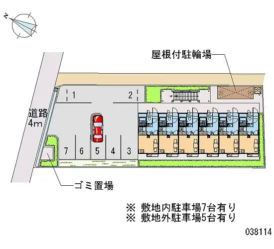 ★手数料０円★大阪狭山市茱萸木７丁目　月極駐車場（LP）